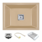 Belluxury™ Ivorya Elite Quartz Luxe Single Bowl Sink – Sandstone Beige Edition (24 x 18 x 10 Inches)