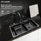 Belluxury AquaVault™ Elite – Smart Modular 304 Stainless Steel Kitchen Sink with Waterfall System, Pull-Out Faucet & Integrated RO Tap (30×18×9)