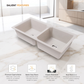 Belluxury™ Celestia Dotted Quartz Luxe Double Bowl Sink – StoneCraft Finish (45 x 20 x 10 Inches)