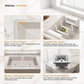 Belluxury™ Celestia Dotted Quartz Luxe Double Bowl Sink – StoneCraft Finish (45 x 20 x 10 Inches)