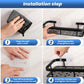 Wall Mounted Self Adhesive Storage Shelf | Rack for Bathroom & Kitchen Aluminium Wall Shelf
