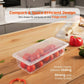 Fridge Storage Container with Drain Tray | BPA-Free Food Storage Organizer | Stackable Refrigerator Storage Box
