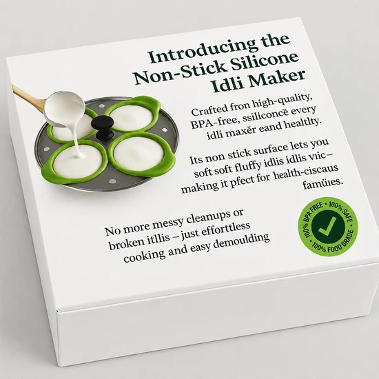Silicone Idli Maker, Non-Stick Idli Mould | Easy Steam & Quick Release