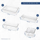 Premium Crystal Clear Acrylic Drawer Organizer Set – 20 Piece Modular Storage Trays for Makeup, Kitchen, Office & Bathroom